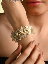 White Floral Long Bracelet For Haldi